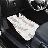Cute Sea Otters Pattern Front And Back Car Mats