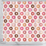 Colorful Donut Pattern Shower Curtain Fulfilled In US