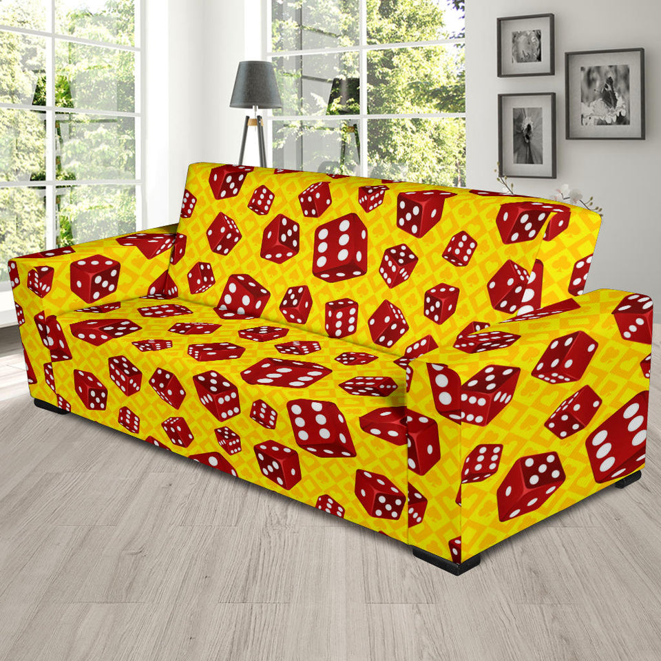 Dice Pattern Print Design 04 Sofa Slipcover