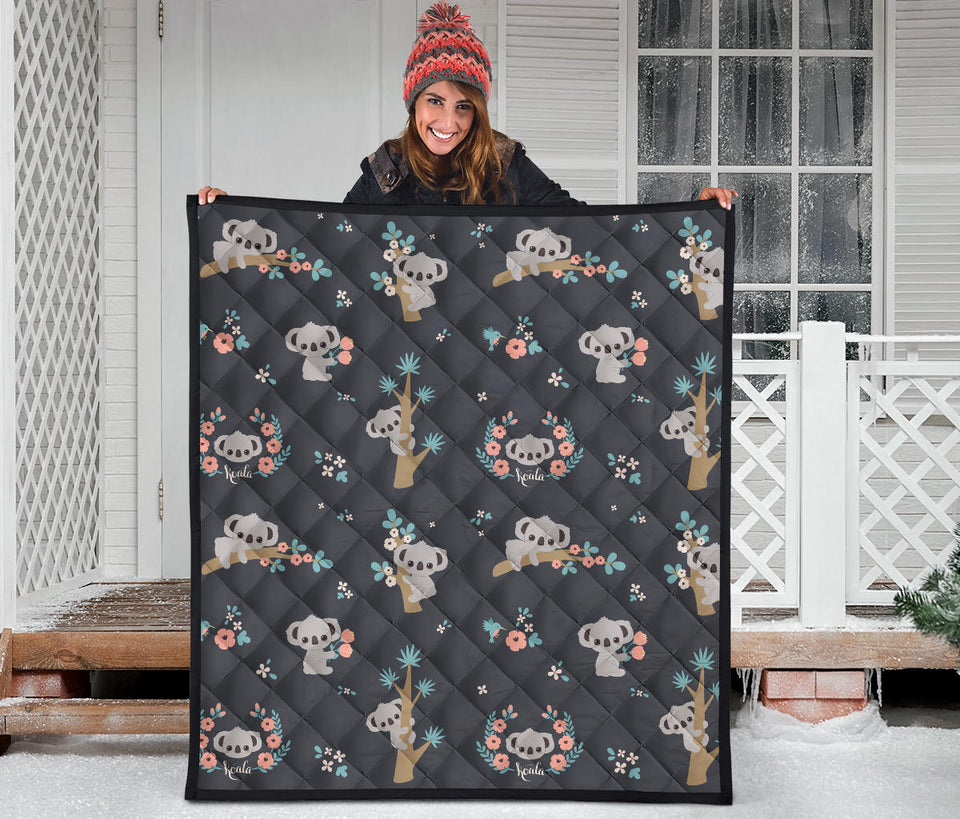 Cute Koala Pattern Premium Quilt