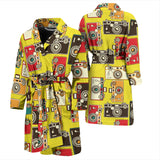 Camera Pattern Print Design 02 Men's Bathrobe