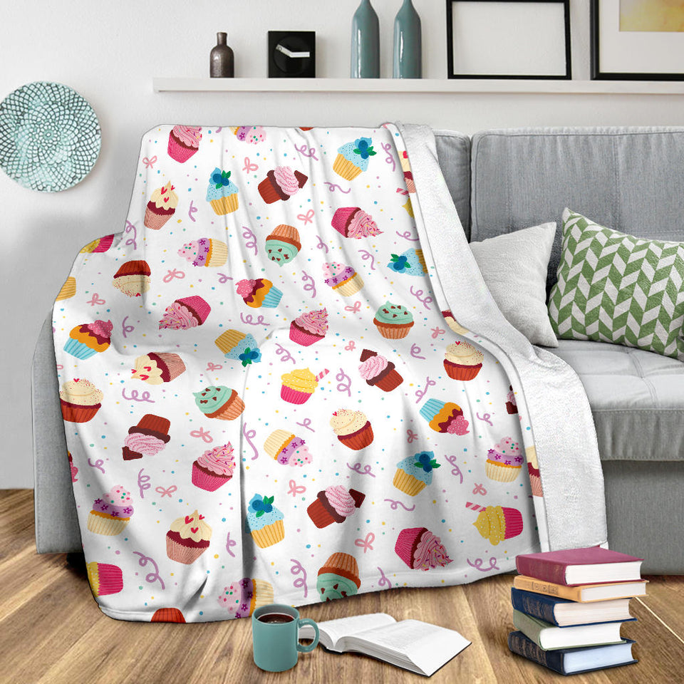 Cake Cupcake Design Pattern Premium Blanket
