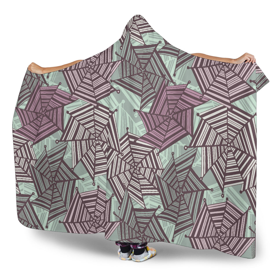 Spider Web Cobweb Design Color Pattern Hooded Blanket