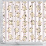 Cute Owl Leaf Shower Curtain Fulfilled In US