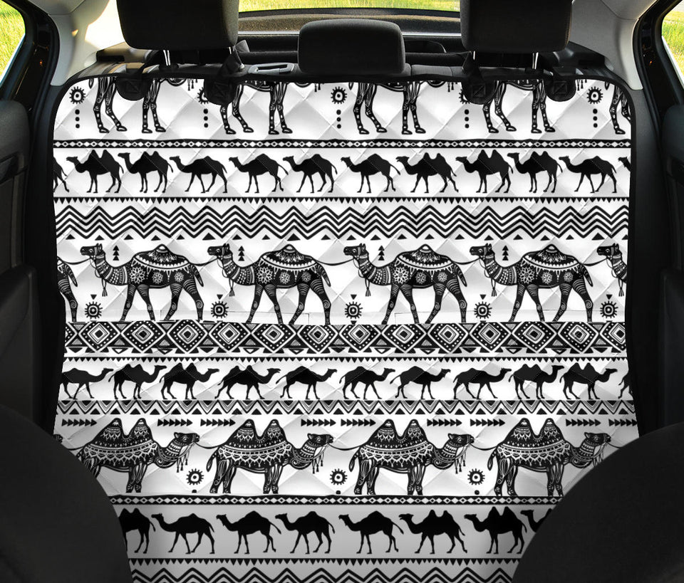 Camel Polynesian Tribal Pattern Dog Car Seat Covers
