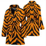 Bengal Tigers Skin Print Pattern Women'S Bathrobe