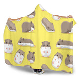 Cute Hamster Pattern Hooded Blanket