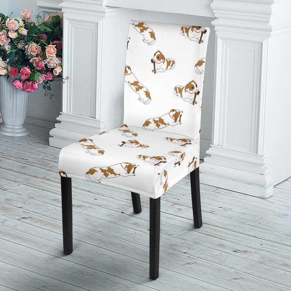 Jack Russel Pattern Print Design 04 Dining Chair Slipcover