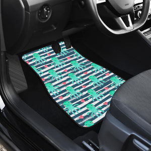 Cute Octopuses Heart Striped Background Front Car Mats