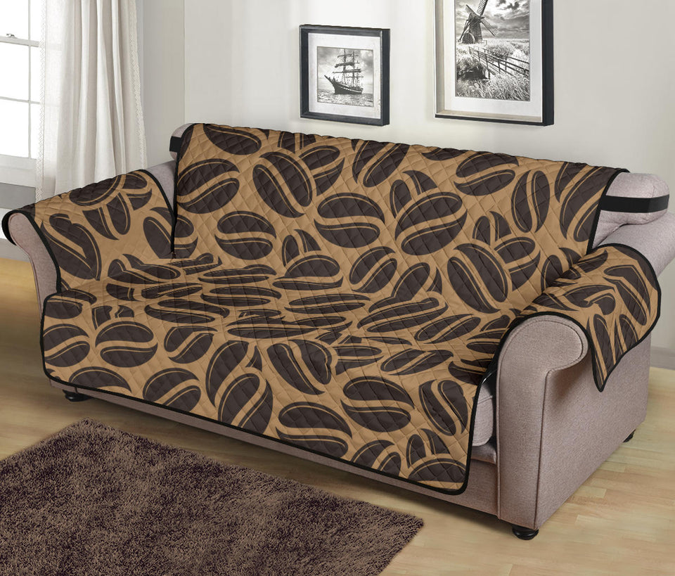 Coffee bean on brown background Sofa Cover Protector