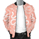 Snake Lilies Flower Pattern Men'S Bomber Jacket