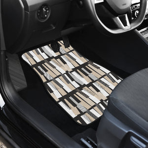 Piano Pattern Print Design 04 Front and Back Car Mats