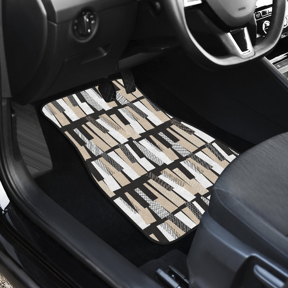 Piano Pattern Print Design 04 Front and Back Car Mats