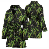 Green Peas Pattern Print Design 02 Women's Bathrobe