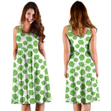 Hop Patternn Background Sleeveless Midi Dress