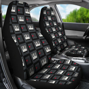 Piano Pattern Print Design 05 Universal Fit Car Seat Covers