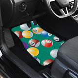 Billiard Ball Pattern Print Design 01 Front and Back Car Mats