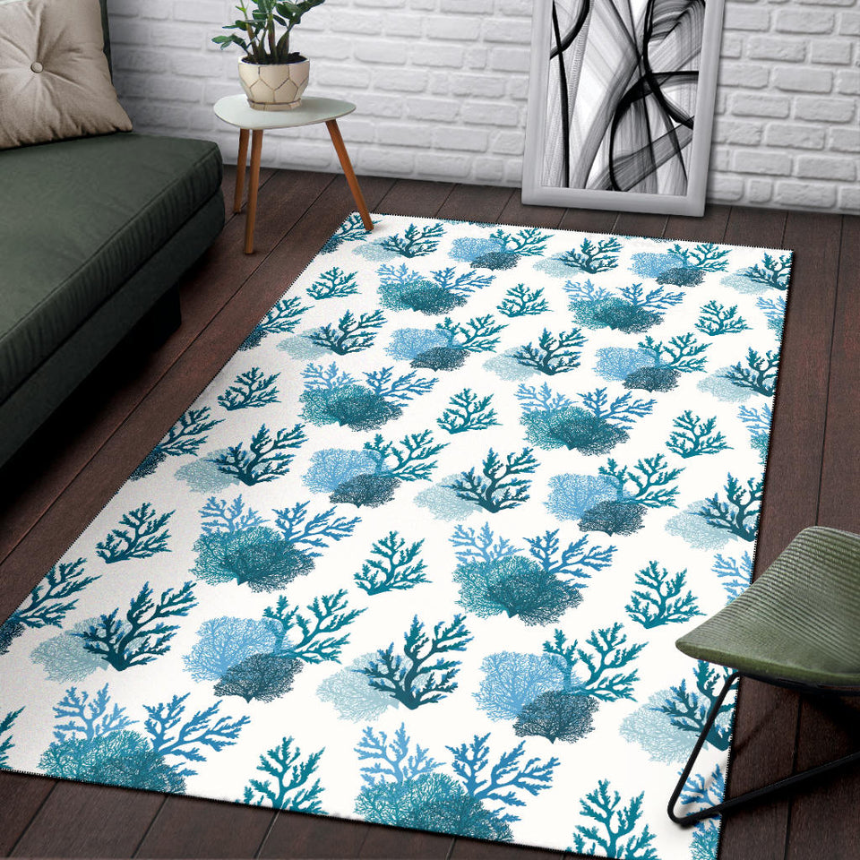 Coral Reef Pattern Print Design 04 Area Rug