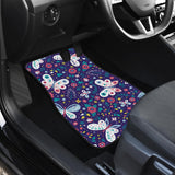 Colorful Butterfly Flower Pattern.Eps Front And Back Car Mats