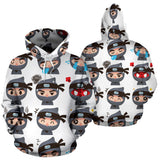 Cute Ninja Design Pattern Men Women Pullover Hoodie