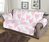 Watercolor pink heart pattern Sofa Cover Protector