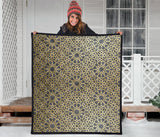 Arabic Star Gold Pattern Premium Quilt