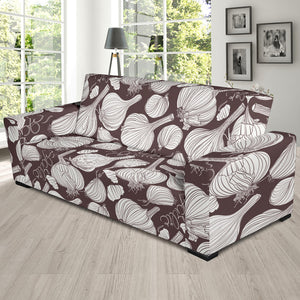 Garlic Bulb Dark Background Sofa Slipcover