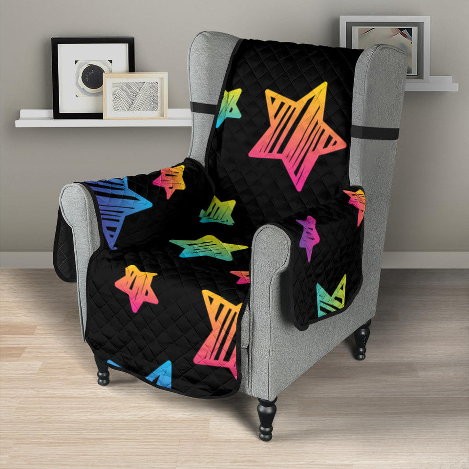 Colorful star pattern Chair Cover Protector