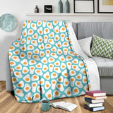 Fried Eggs Pattern Print Design 04 Premium Blanket