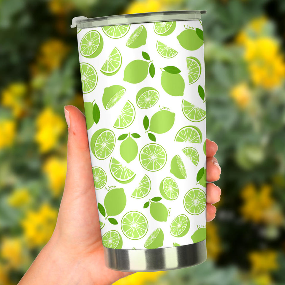 Lime Design Pattern Tumbler