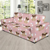 Cute Unicorn Pug Pattern Sofa Slipcover