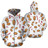 Peanuts Pattern Background Zip Up Hoodie