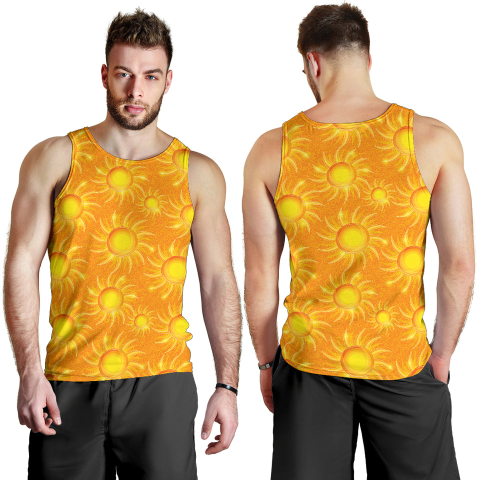 Sun orange background Men Tank Top