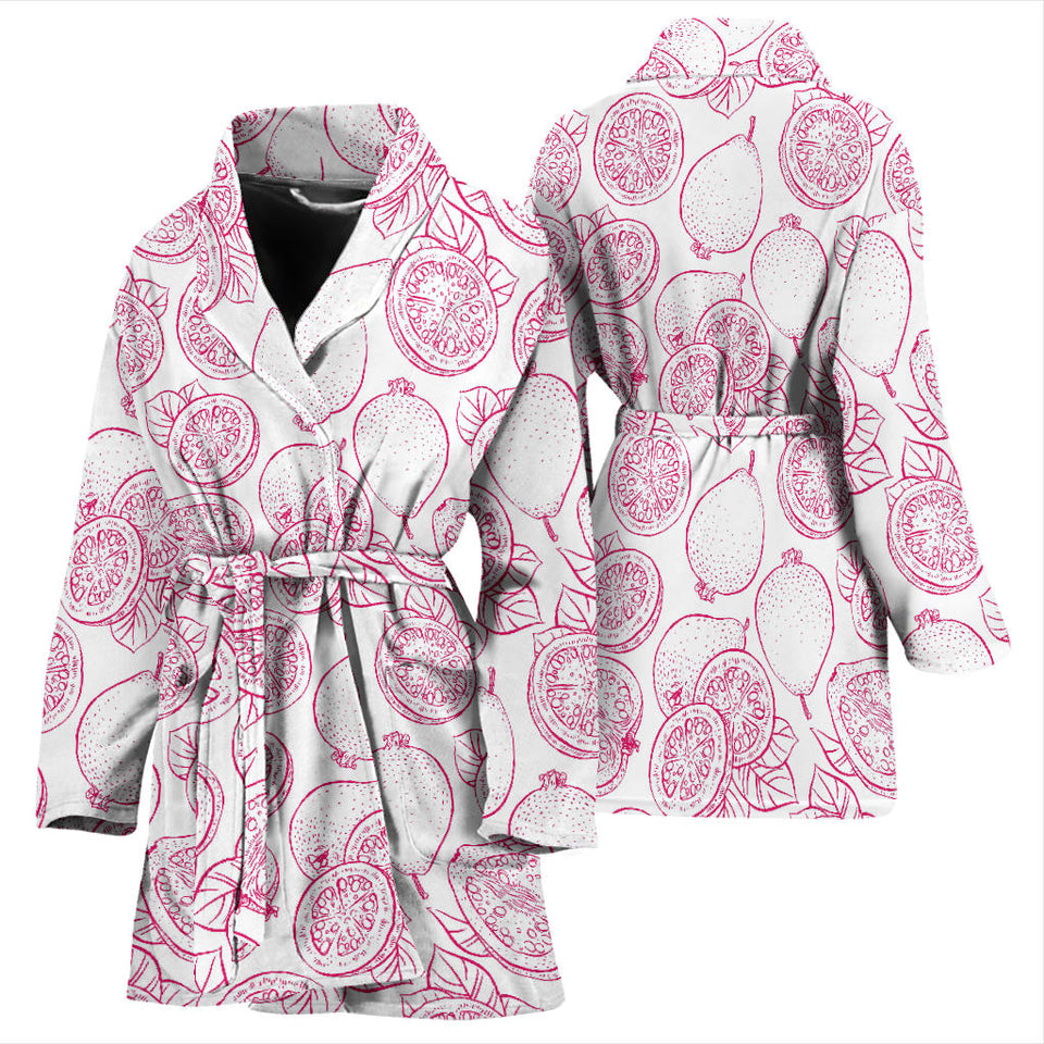 Sketch Guava Pattern Women'S Bathrobe