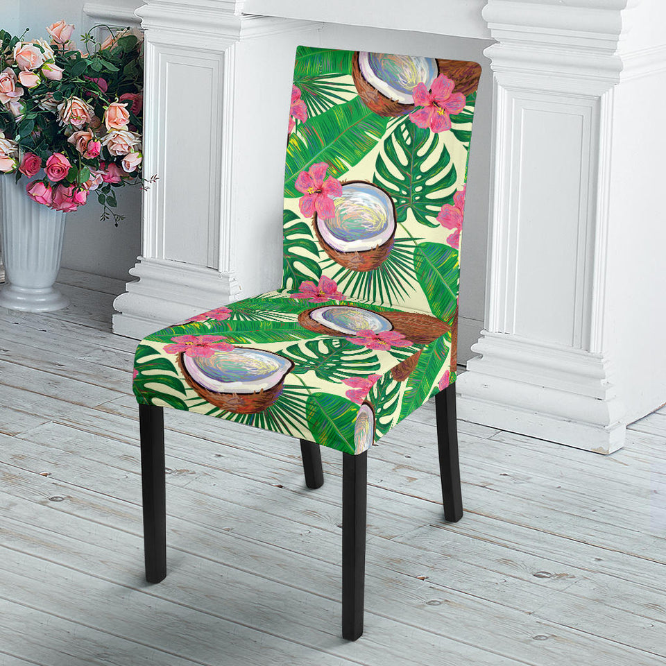 Coconut Pattern Print Design 01 Dining Chair Slipcover