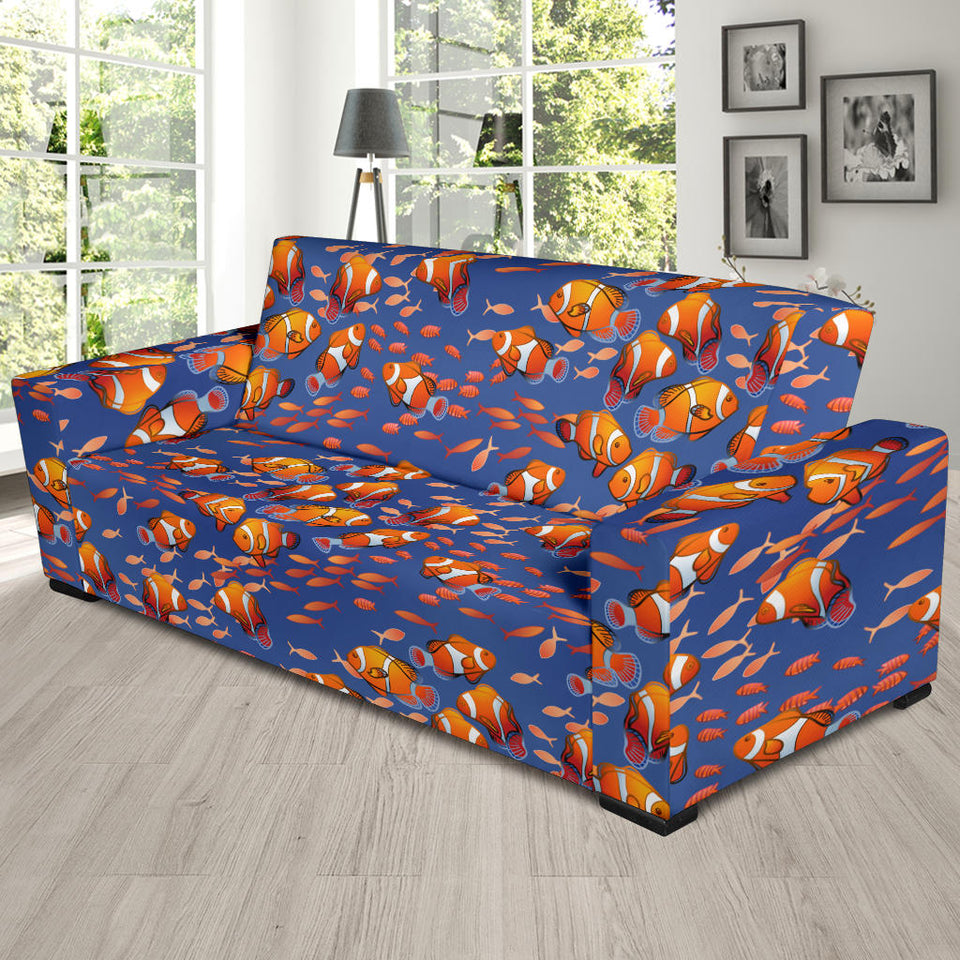 Clown Fish Pattern Print Design 04 Sofa Slipcover