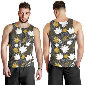 Beautiful gold autumn maple leaf pattern Men Tank Top