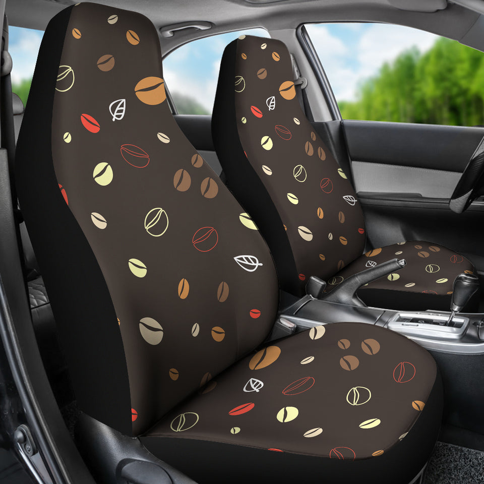 Coffee Bean Leave Pattern Universal Fit Car Seat Covers