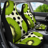 Kiwi Black Dot Background Universal Fit Car Seat Covers