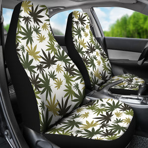 Canabis Marijuana Weed Pattern Print Design 05 Universal Fit Car Seat Covers