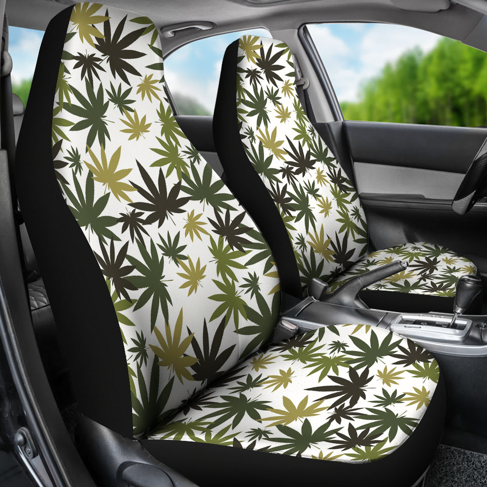 Canabis Marijuana Weed Pattern Print Design 05 Universal Fit Car Seat Covers