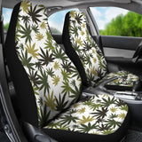Canabis Marijuana Weed Pattern Print Design 05 Universal Fit Car Seat Covers