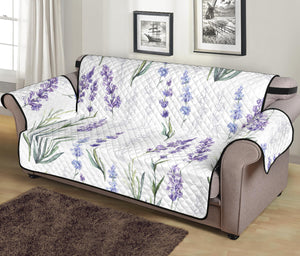 Hand painting Watercolor Lavender Sofa Cover Protector