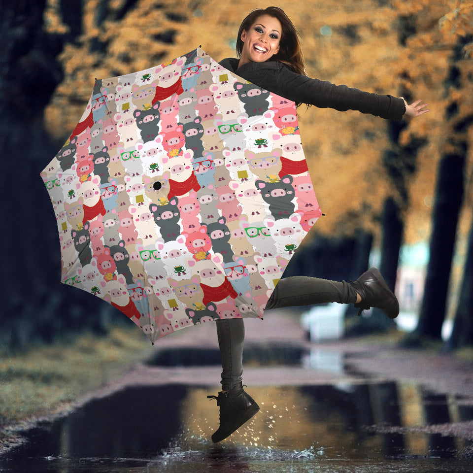 Pig Pattern Print Design 02 Umbrella