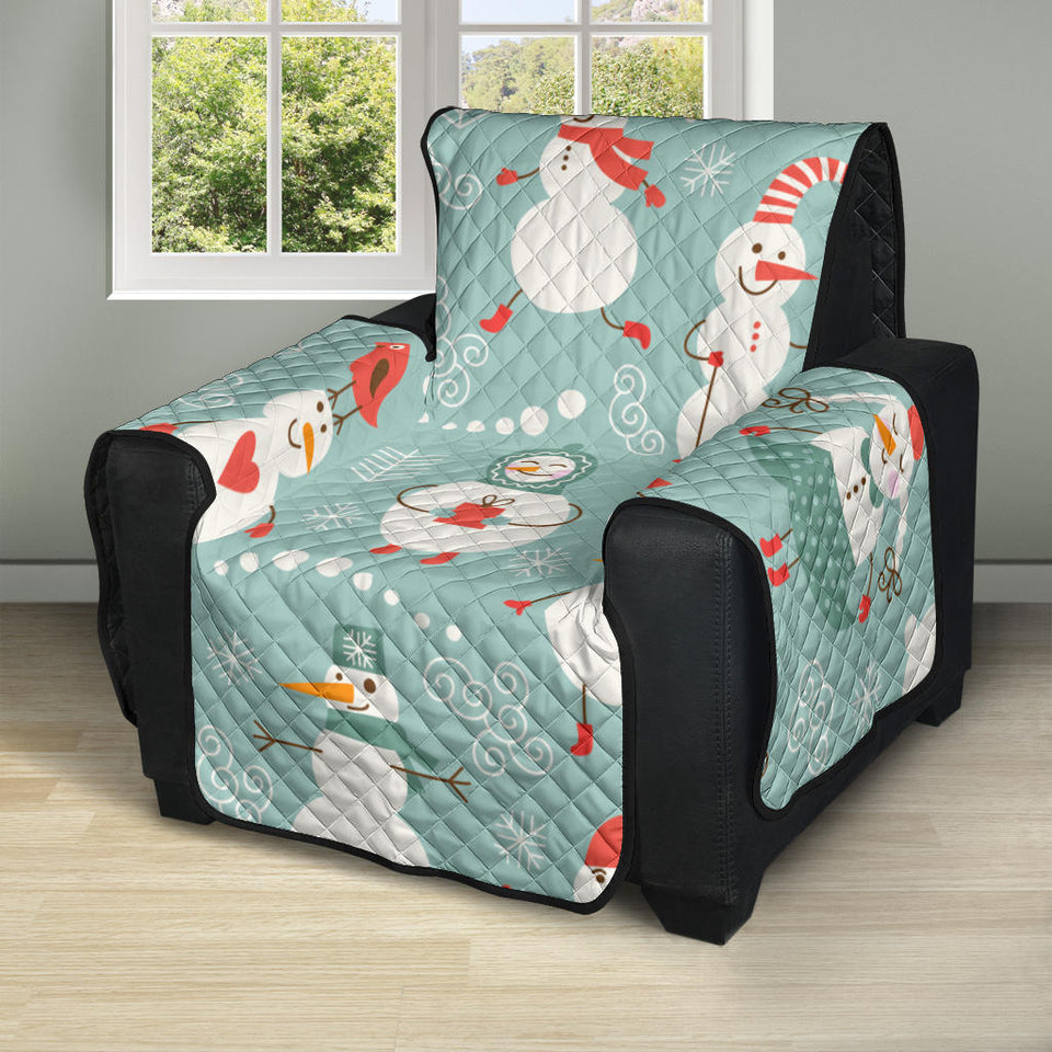 Cute snowman pattern Recliner Cover Protector