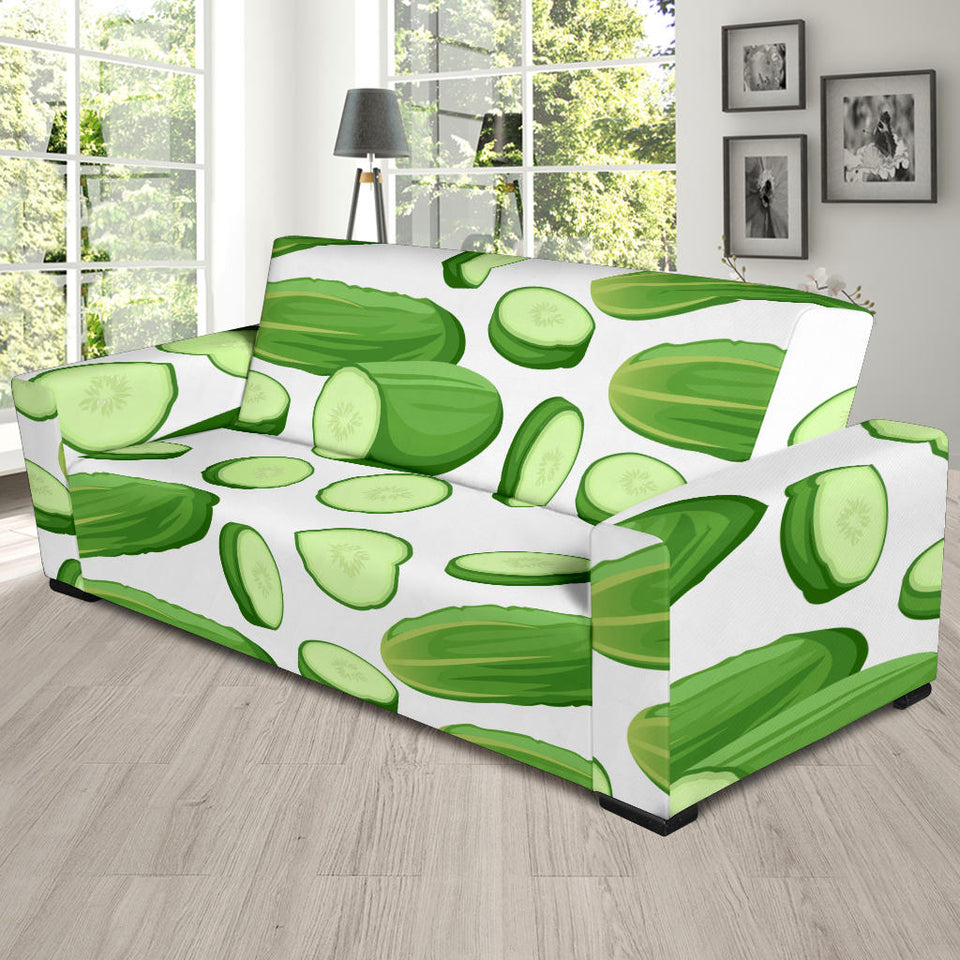 Cucumber Whole Slices Pattern Sofa Slipcover