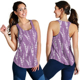 Lavender flowers purple pattern Women Racerback Tank Top