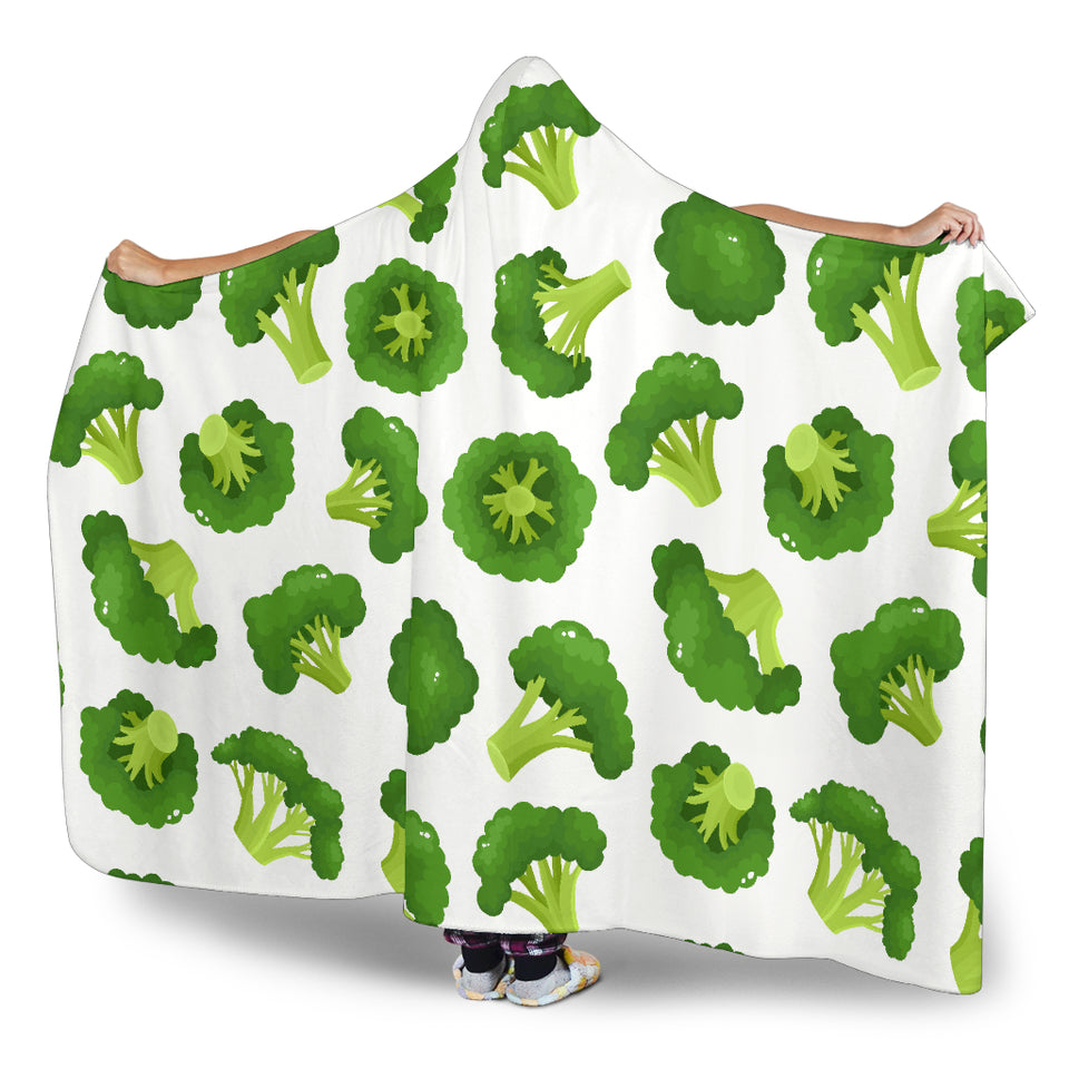 Cute Broccoli Pattern Hooded Blanket