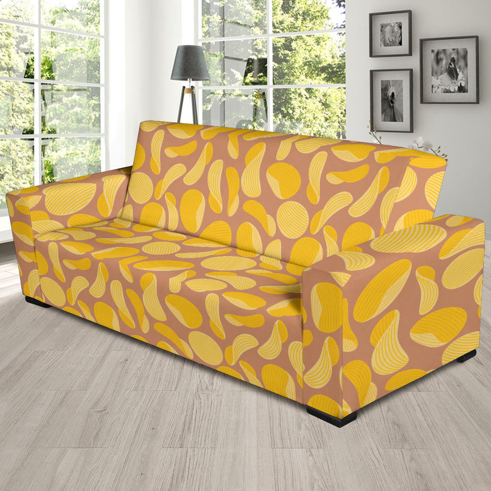 Potato Chips Pattern Print Design 01  Sofa Slipcover