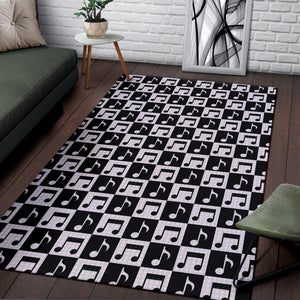 Music Notes Pattern Print Design 01 Area Rug